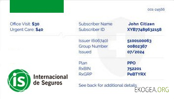 Carte d'assurance maladie du Panama